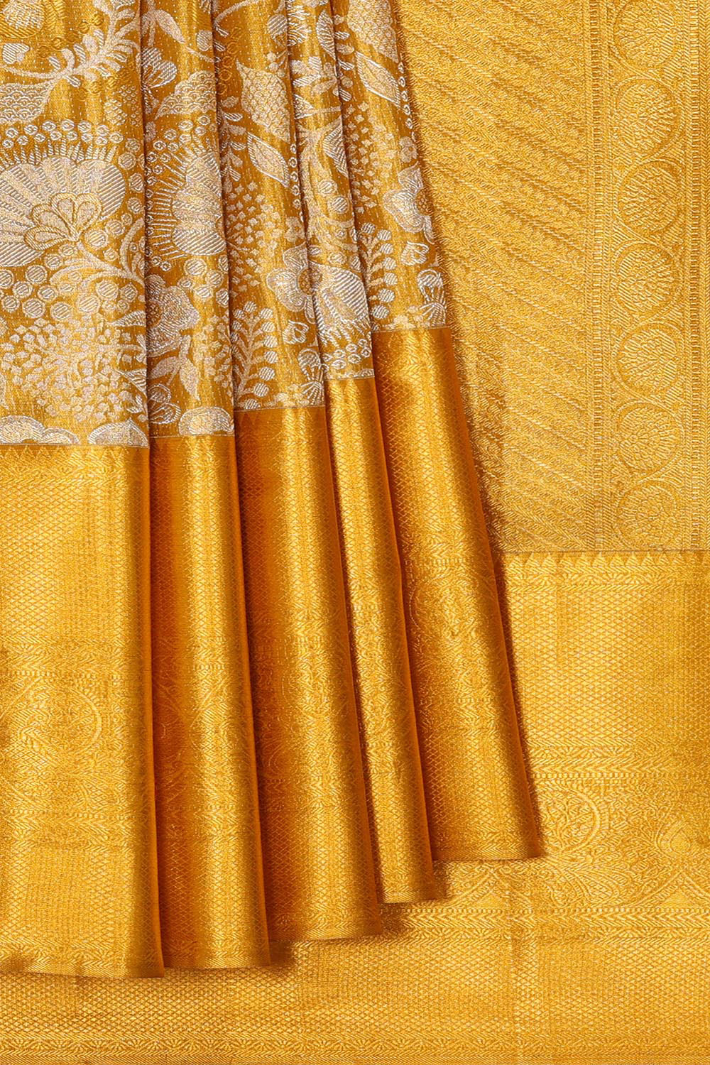 Kanchipattu Gold Tissue Brocade Saree