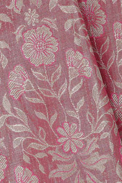 Image of Kanchipattu Onion Pink Tissue Brocade Saree