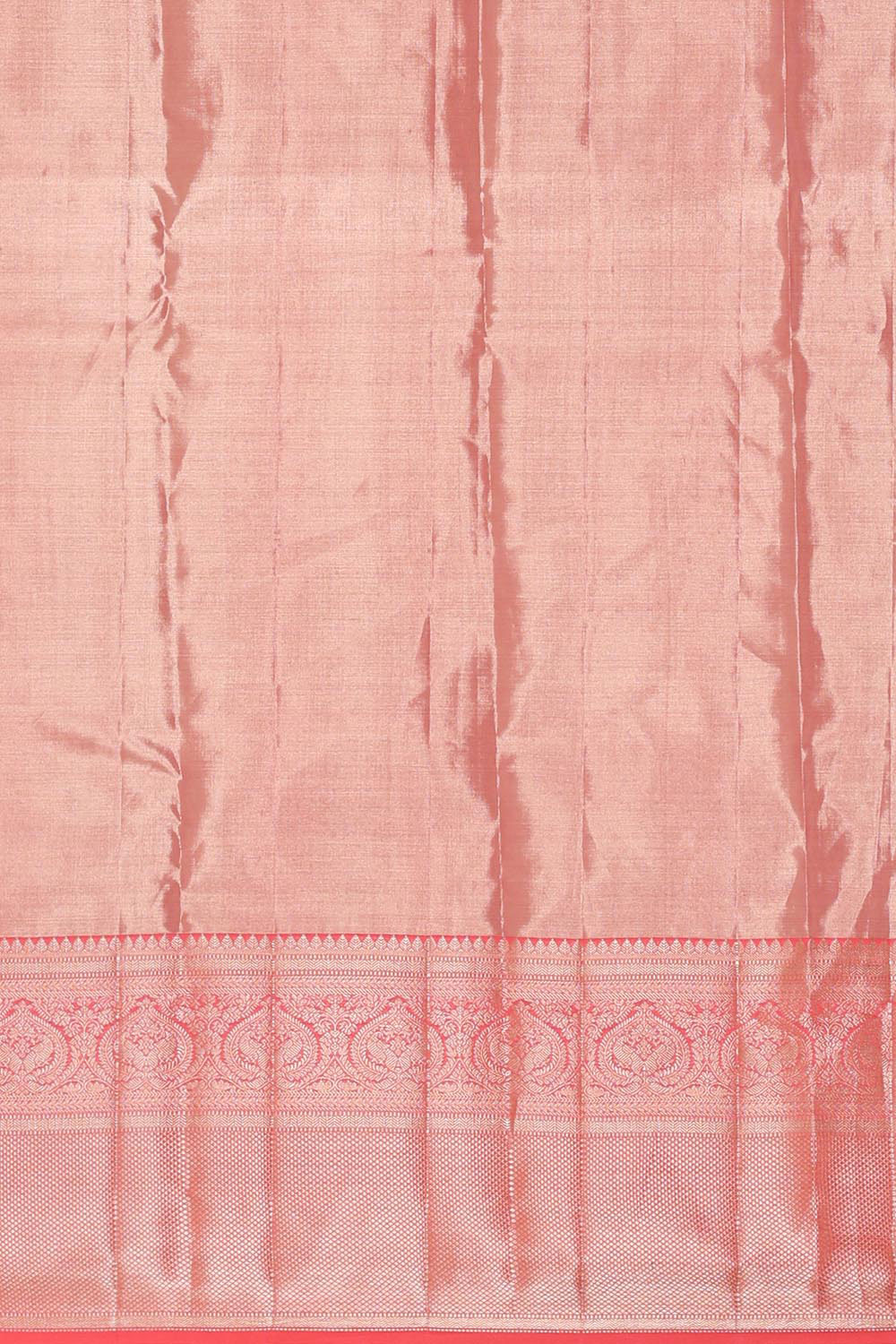 Kanchipattu Peach Tissue Brocade Saree