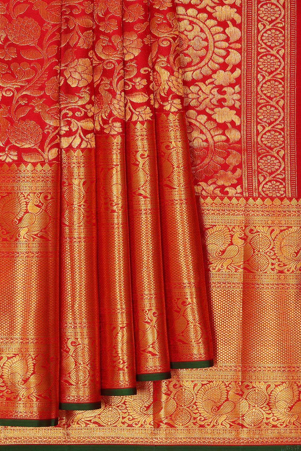 Kanchipattu Red Brocade Saree