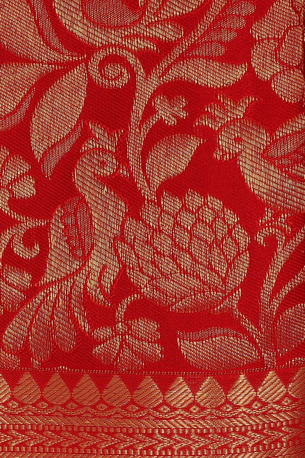 Kanchipattu Red Brocade Saree