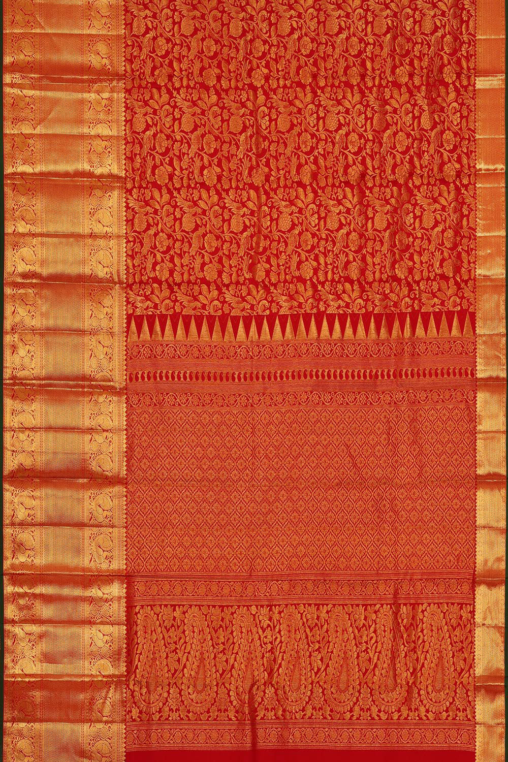 Kanchipattu Red Brocade Saree