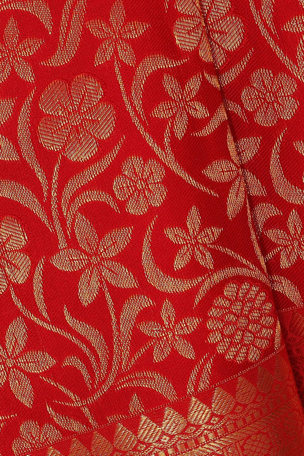 Kanchipattu Red Brocade Saree