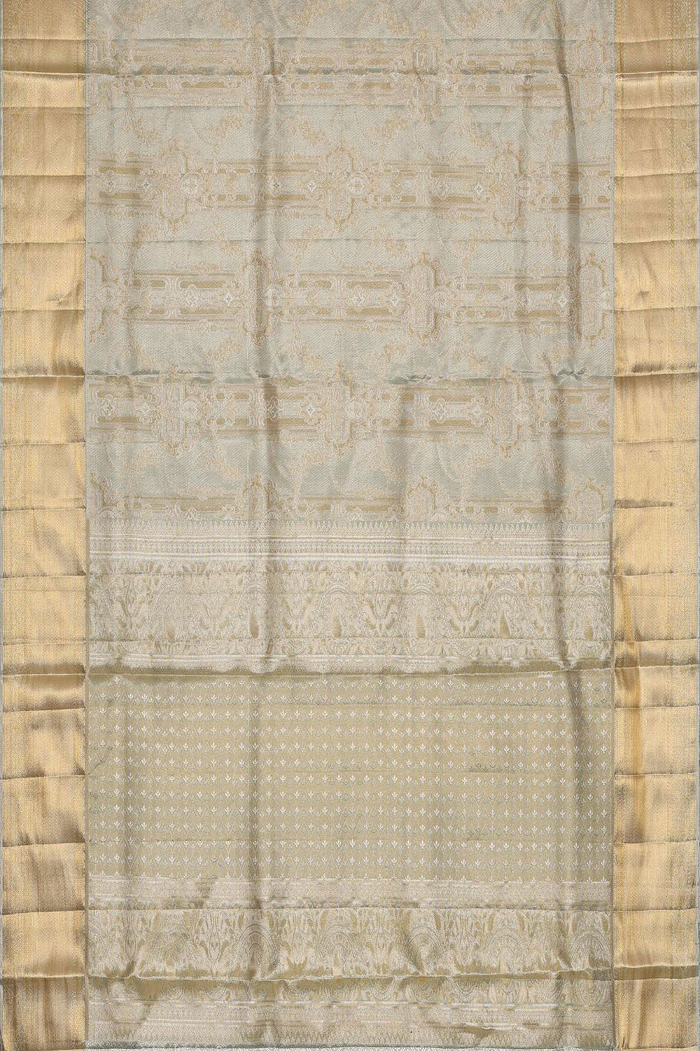 Kanchipattu Grey Brocade Saree