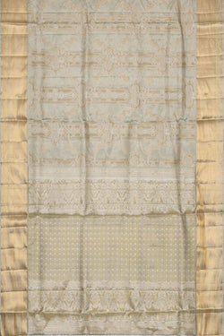 Image of Kanchipattu Grey Brocade Saree