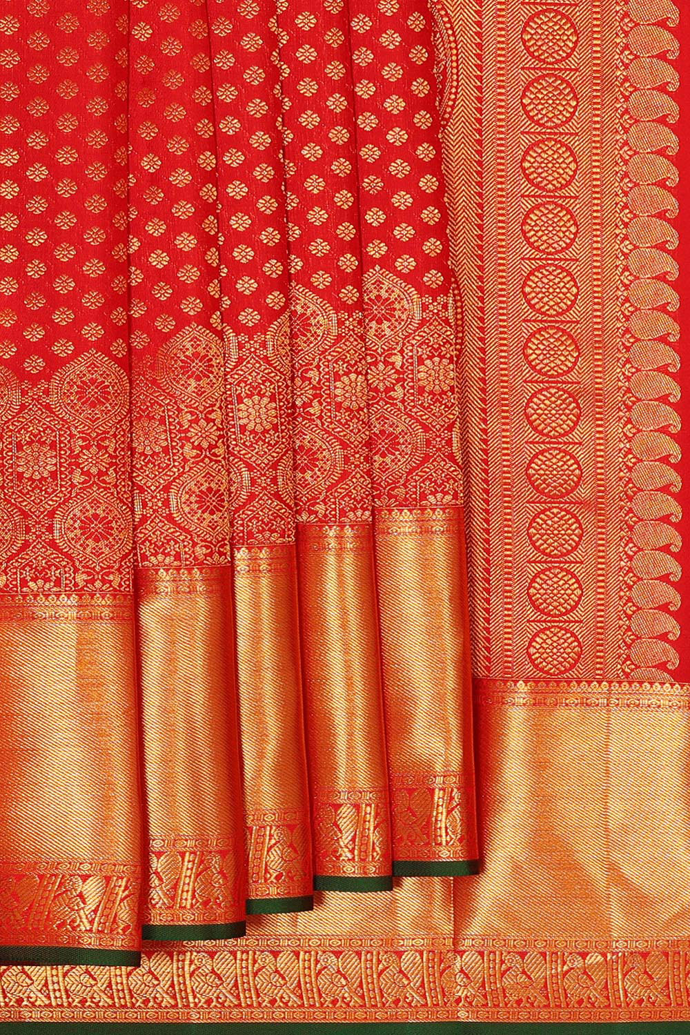 Kanchipattu Red Brocade Saree