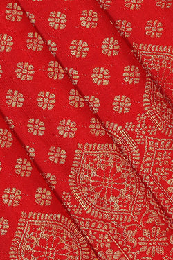 Image of Kanchipattu Red Brocade Saree