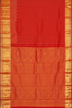 Image of Kanchipattu Red Brocade Saree