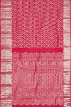 Image of Kanchipattu Rani Pink Brocade Saree