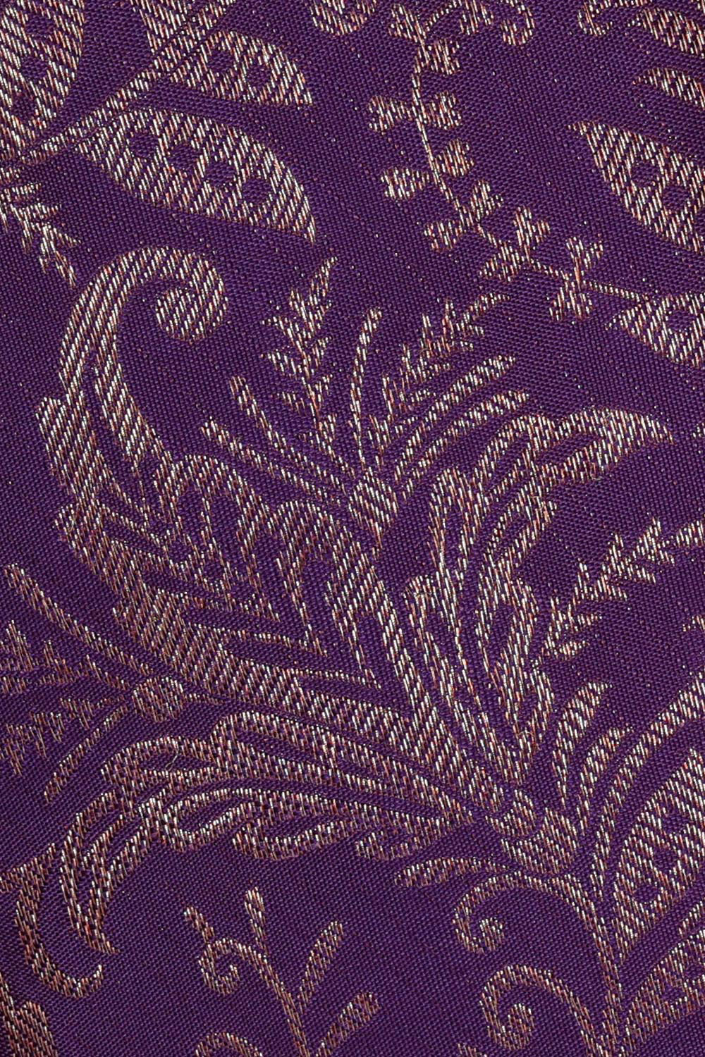 Kanchipattu Violet Brocade Saree