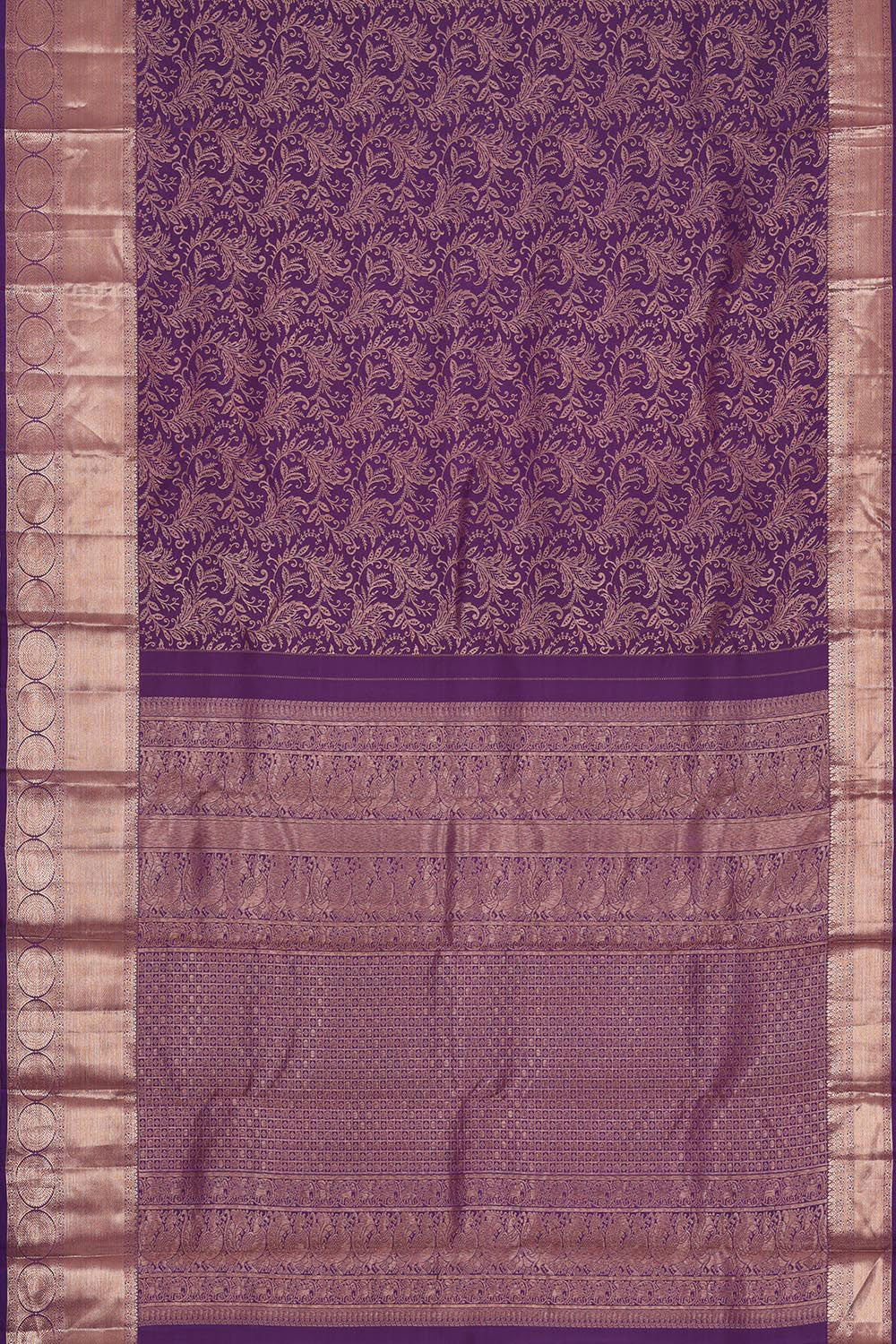 Kanchipattu Violet Brocade Saree