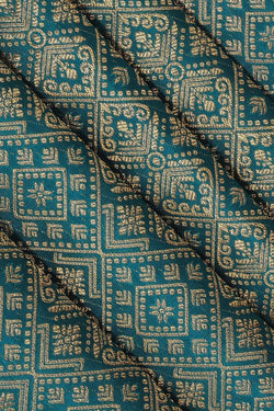 Image of Kanchipattu Peacock Green Brocade Saree