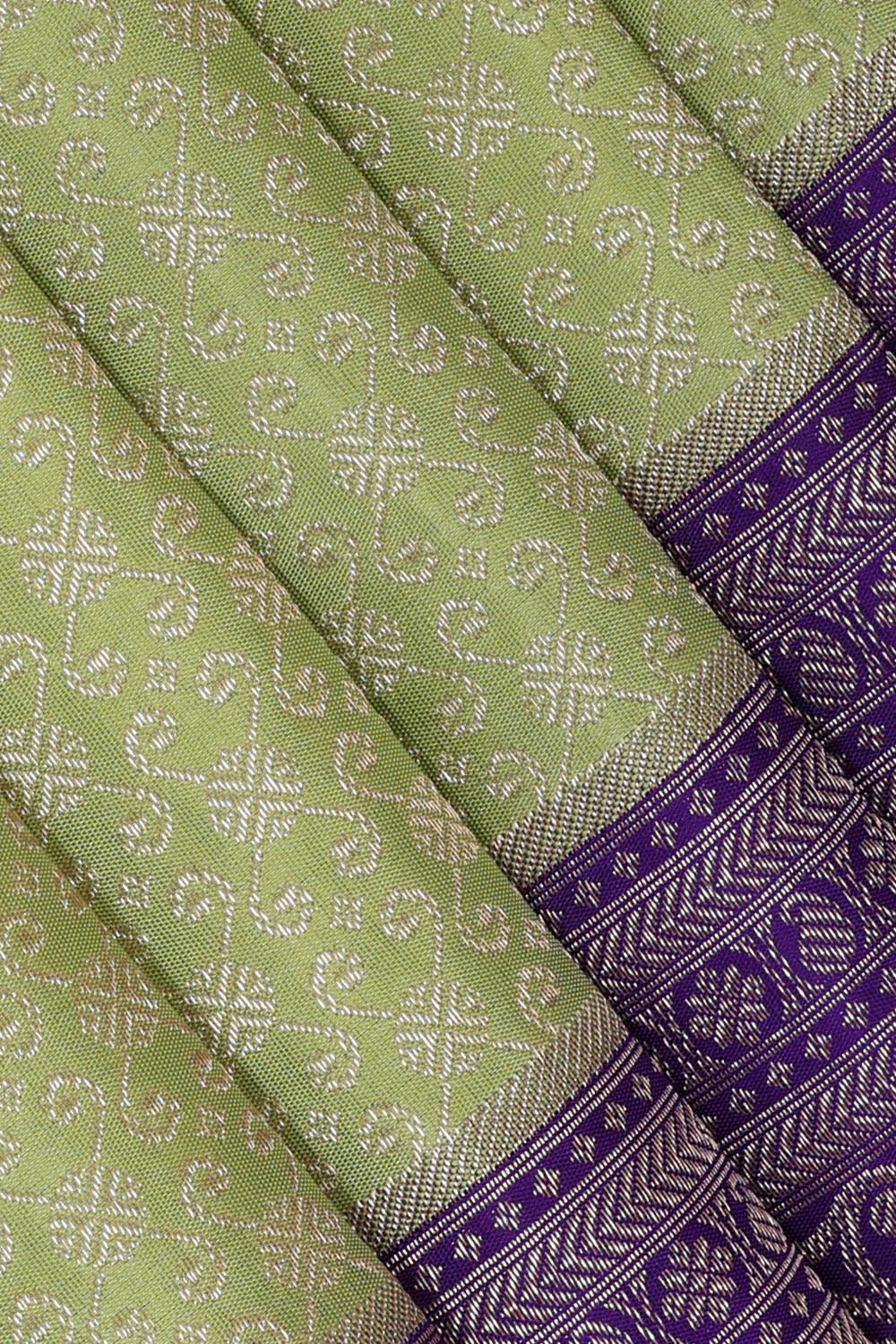 Kanchipattu Mint Green Brocade Saree