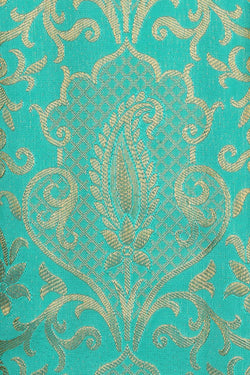 Image of Kanchipattu Sea Green Brocade Saree