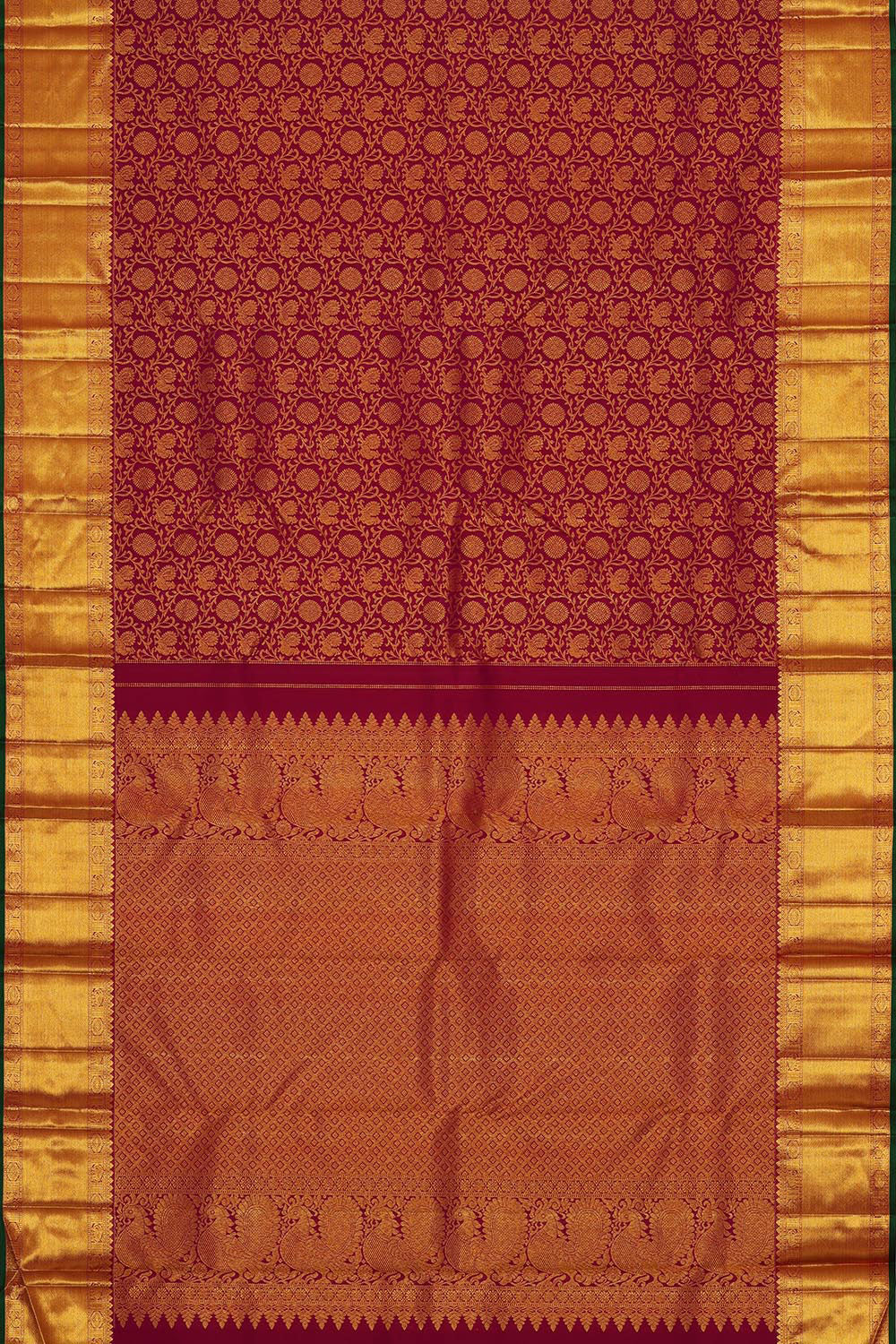 Kanchipattu Magenta Brocade Saree