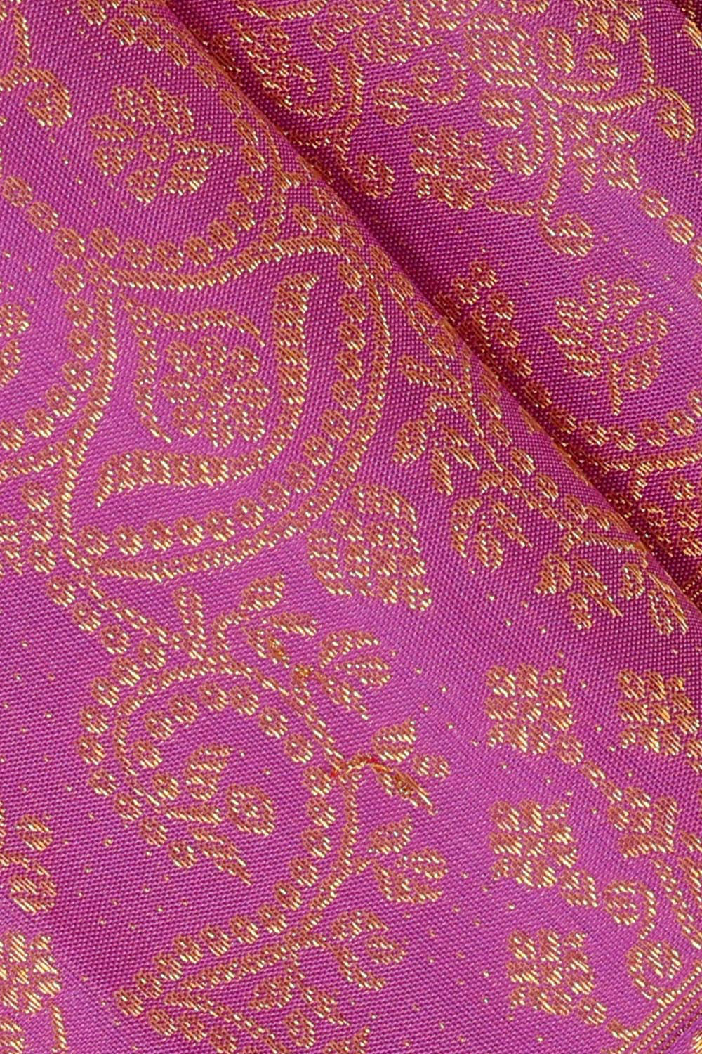 Kanchipattu Lavender Pink Brocade Saree