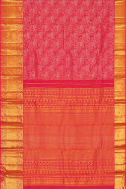 Image of Kanchipattu Pink Brocade Saree