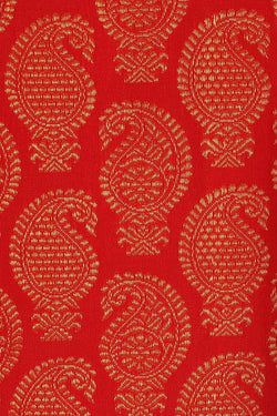 Image of Kanchipattu Red Brocade Saree