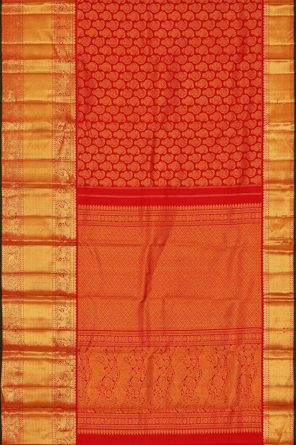 Kanchipattu Red Brocade Saree