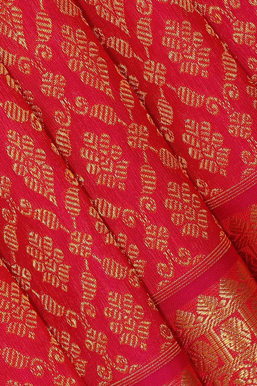 Kanchipattu Rani Pink Brocade Saree