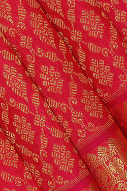 Image of Kanchipattu Rani Pink Brocade Saree