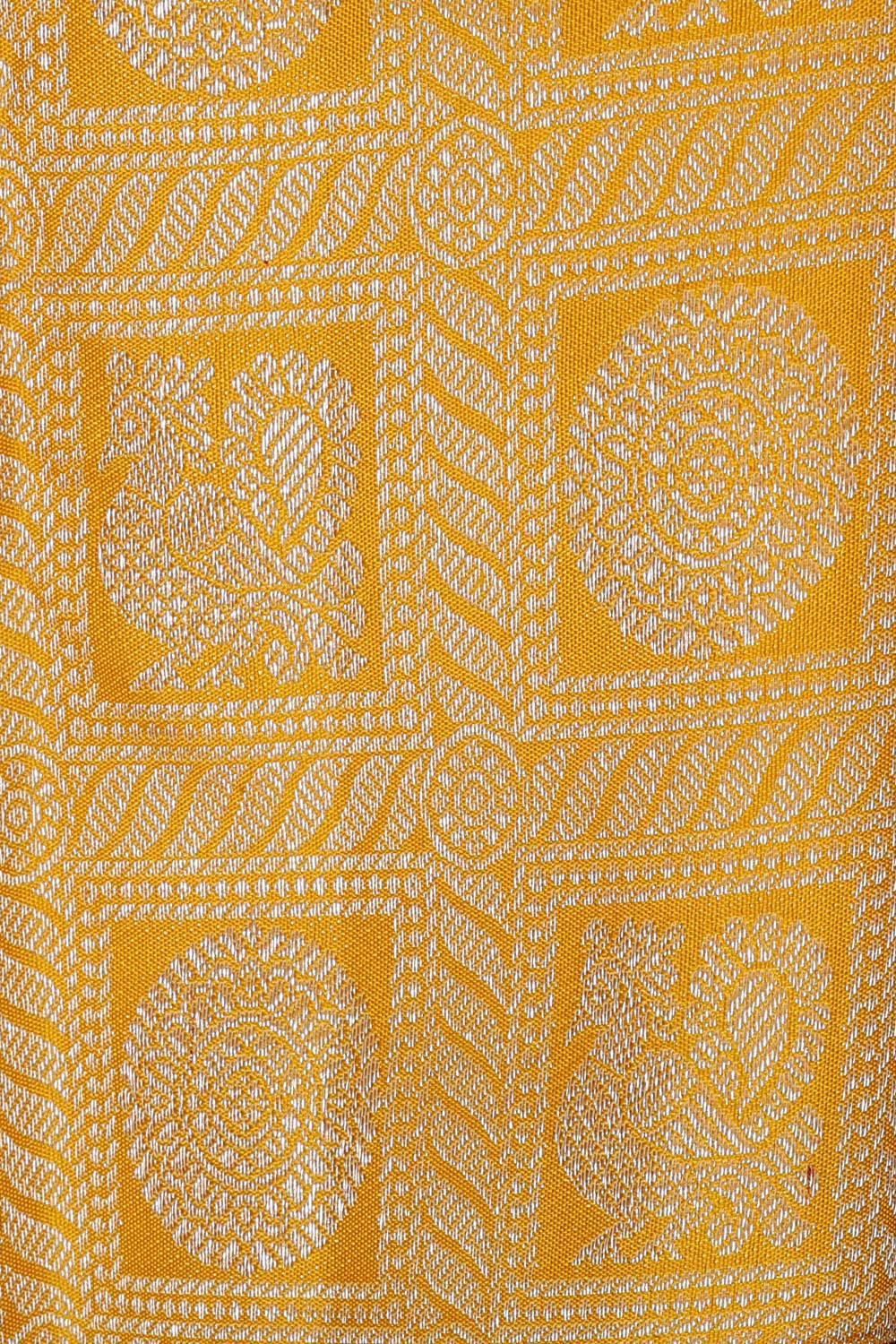 Kanchipattu Yellow Brocade Saree