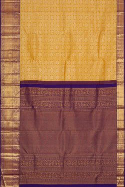 Image of Kanchipattu Yellow Brocade Saree