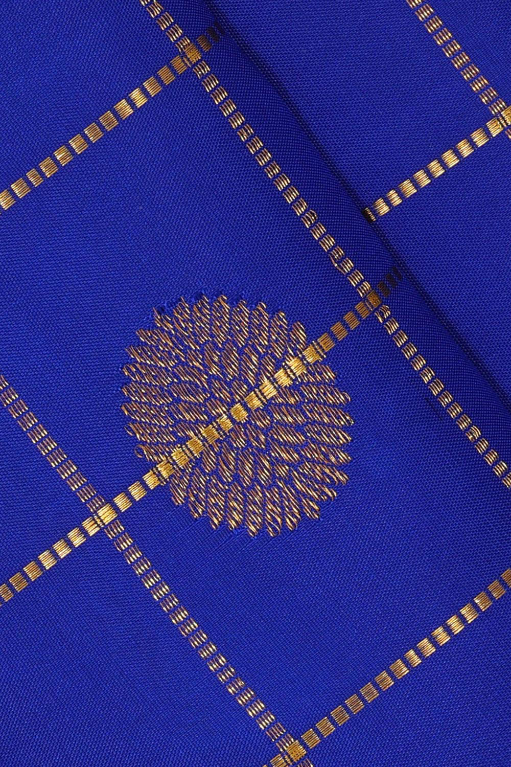 Kanchipattu Royal Blue Brocade Saree