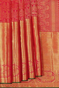 Image of Kanchipattu Rani Pink Brocade Saree