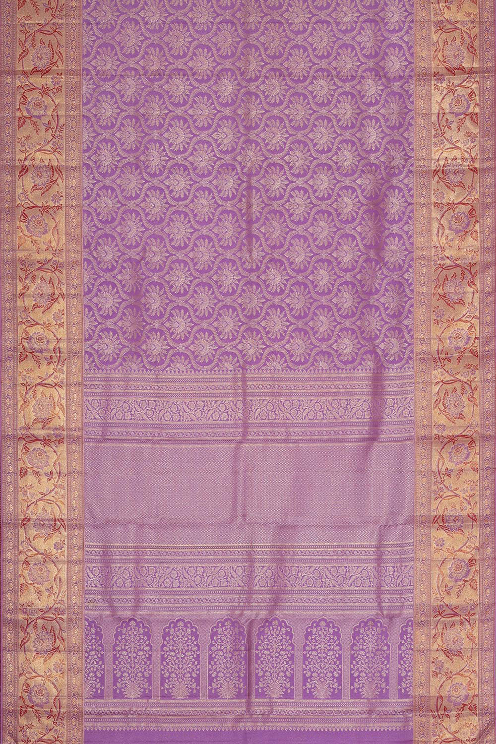 Kanchipattu Lavender Brocade Saree