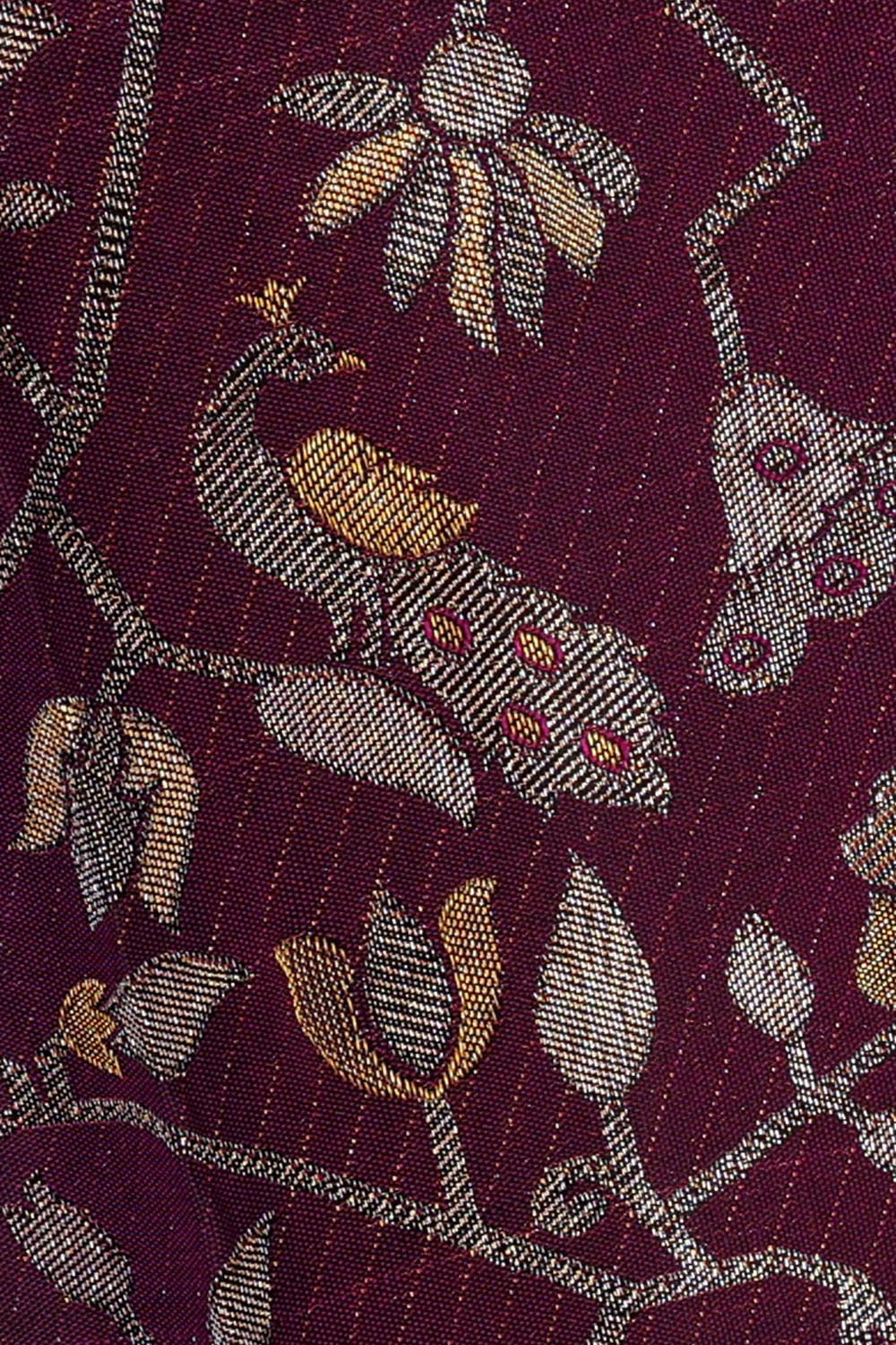 Kanchipattu Deep Wine Brocade Saree