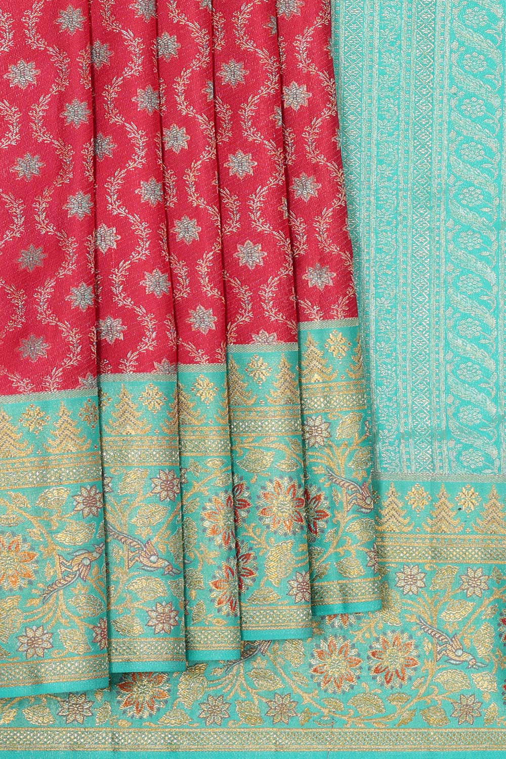 Kanchipattu Red Brocade Saree