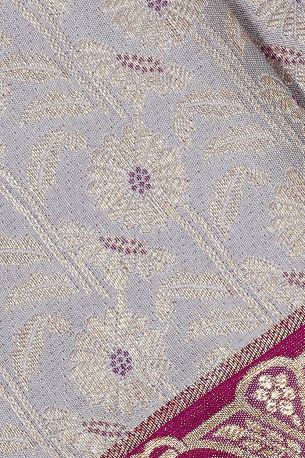 Kanchipattu Grey Brocade Saree