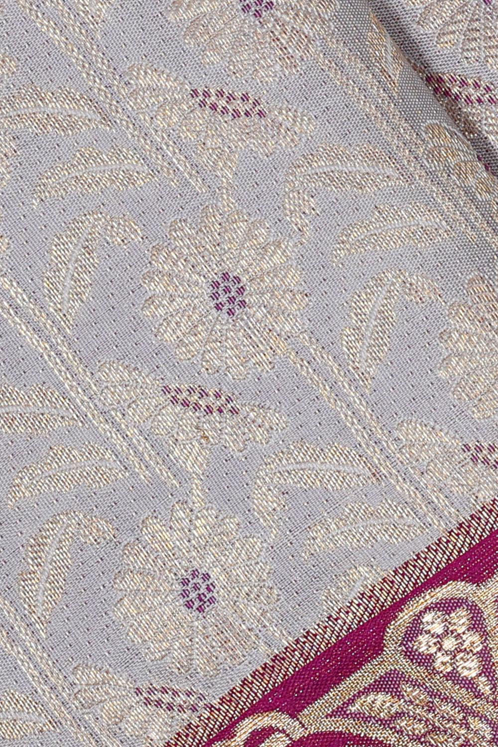 Image of Kanchipattu Grey Brocade Saree