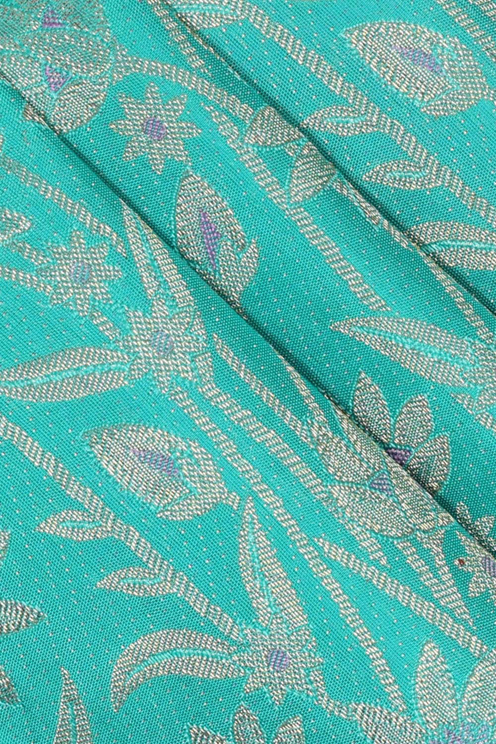 Kanchipattu Sky Blue Brocade Saree