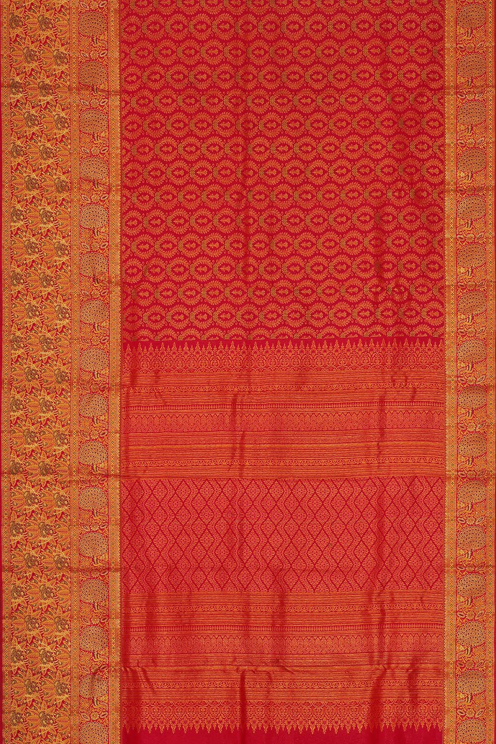 Kanchipattu Reddish Pink Brocade Saree