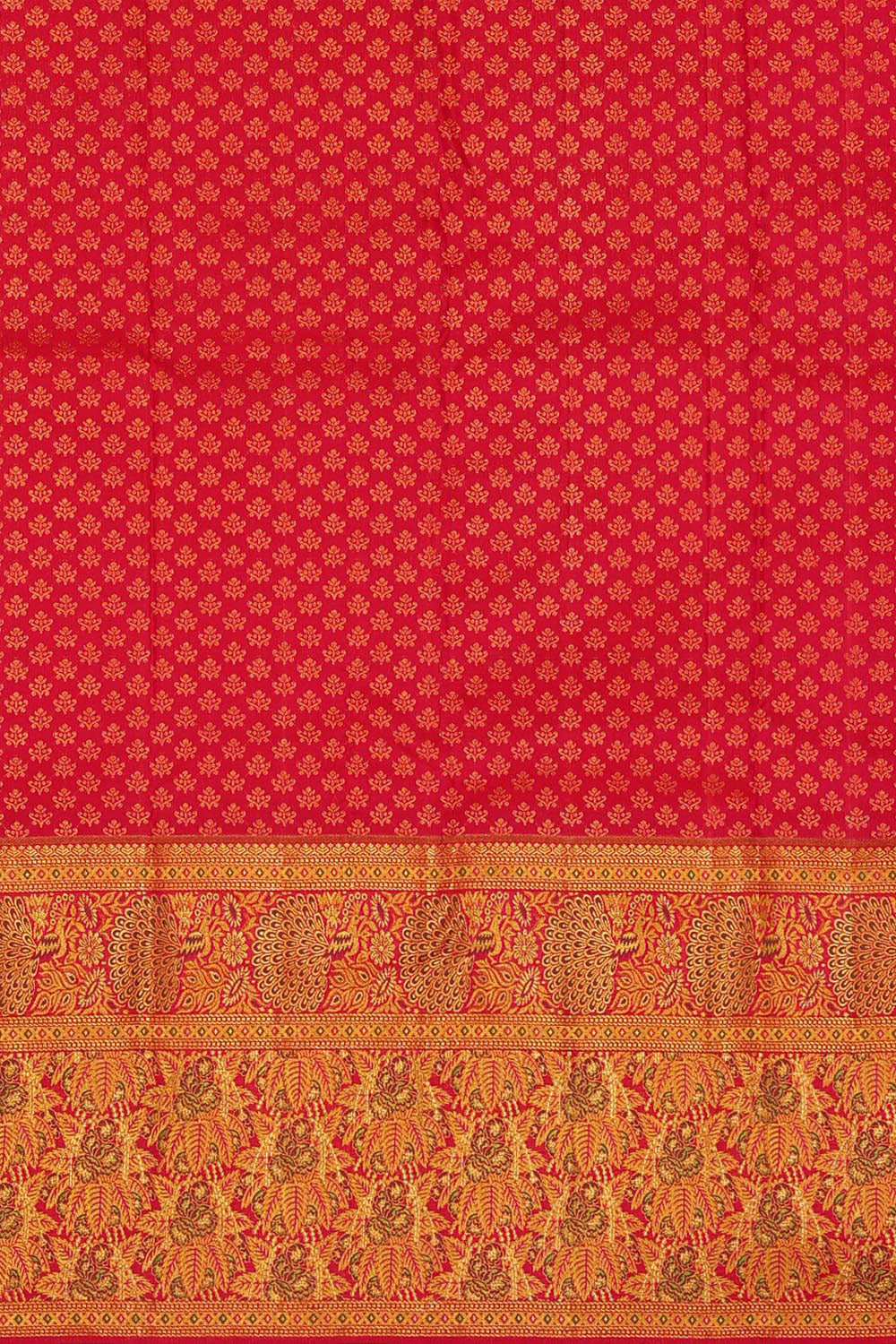 Kanchipattu Reddish Pink Brocade Saree