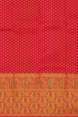 Image of Kanchipattu Reddish Pink Brocade Saree