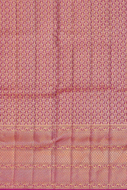 Image of Kanchipattu Peach Pink Brocade Saree