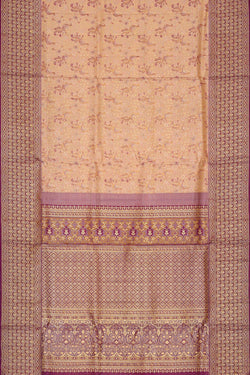 Image of Kanchipattu Peach Brocade Saree