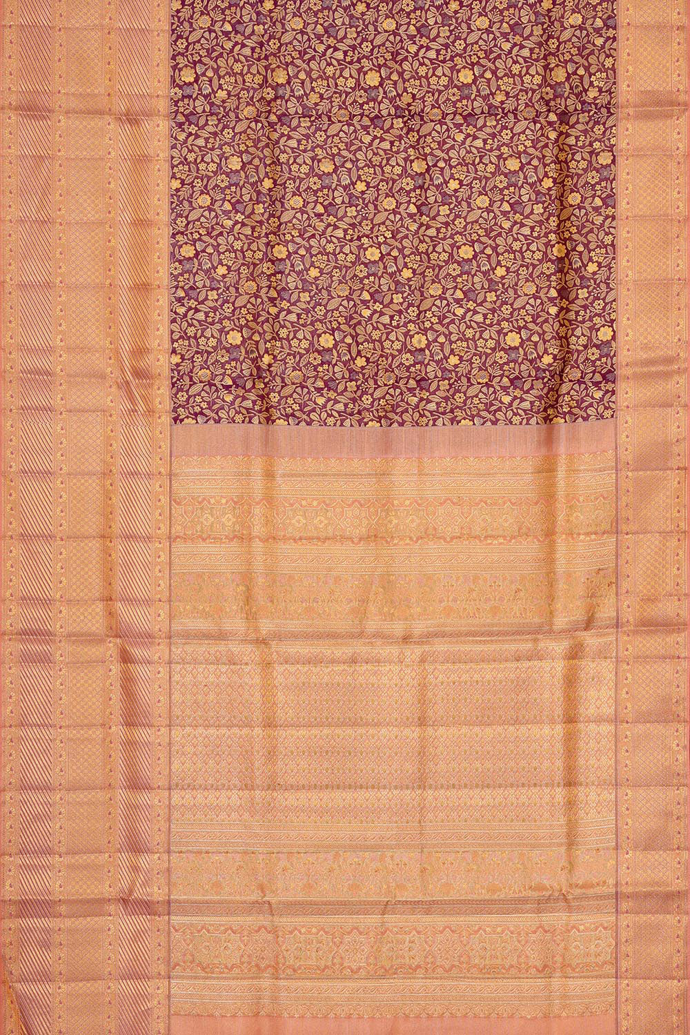 Kanchipattu Deep Wine Brocade Saree