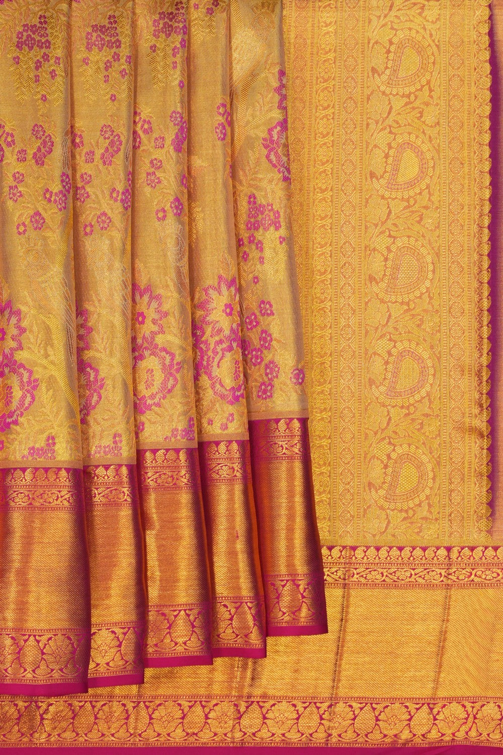 Image of Kanchipattu Brocade Gold Tissue Saree