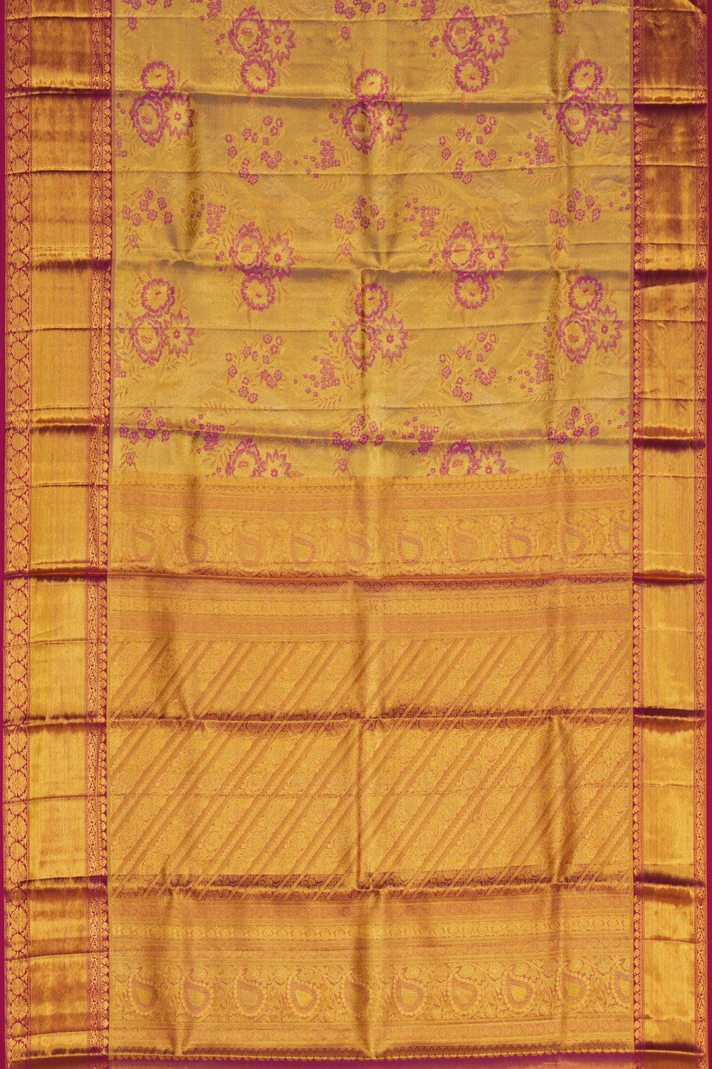 Image of Kanchipattu Brocade Gold Tissue Saree
