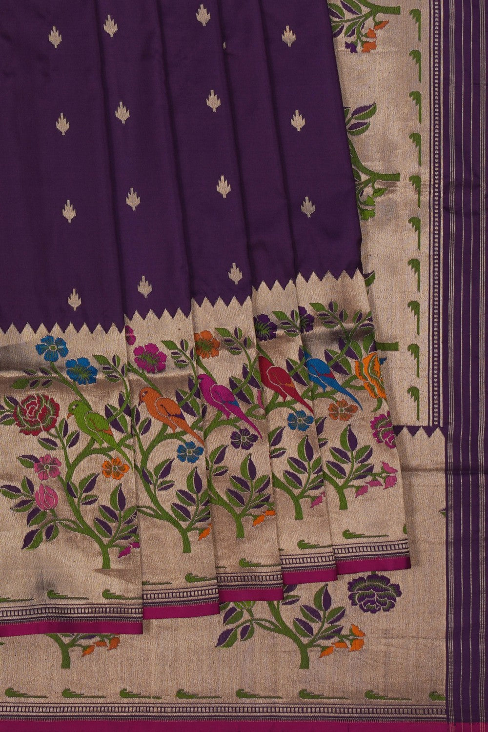 Image of Banarasi Silk Purple Saree