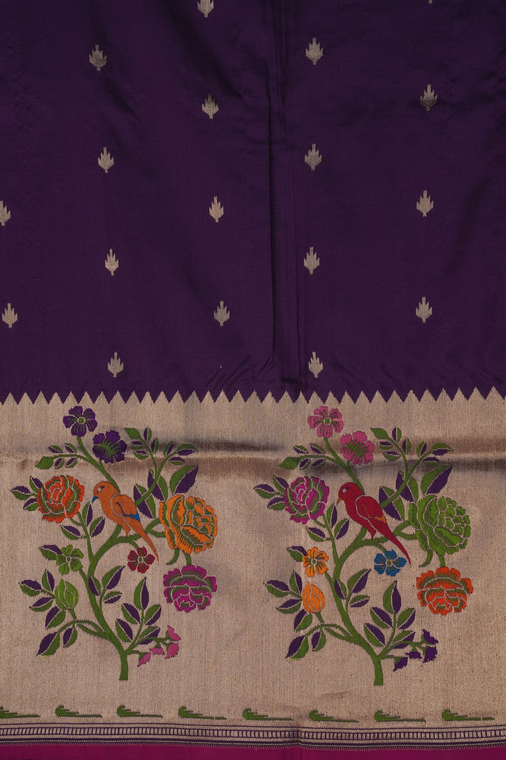 Image of Banarasi Silk Purple Saree