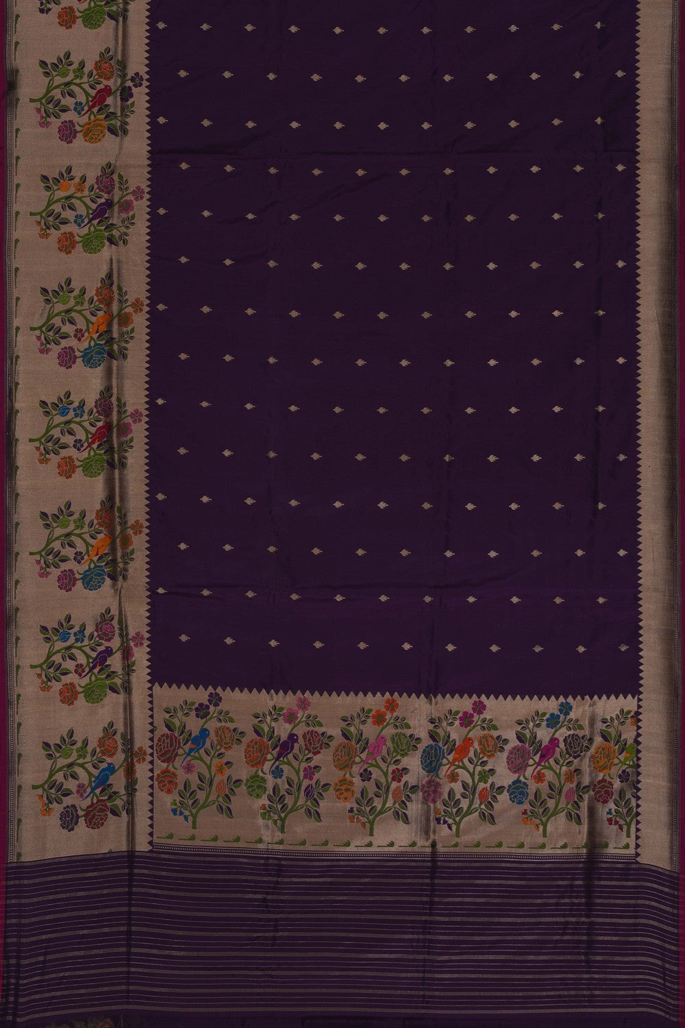 Image of Banarasi Silk Purple Saree