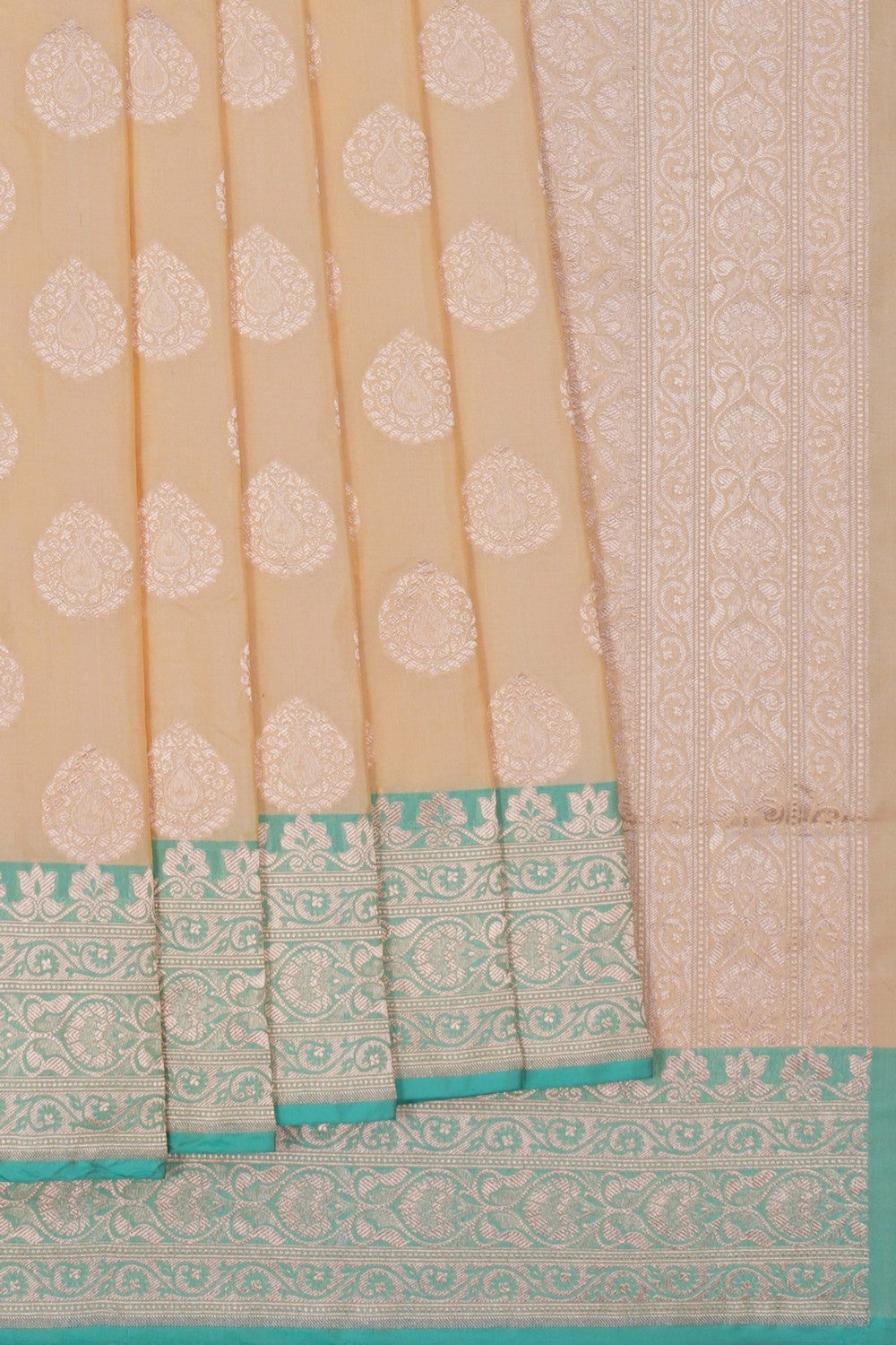 Image of Banarasi Silk Cream Saree