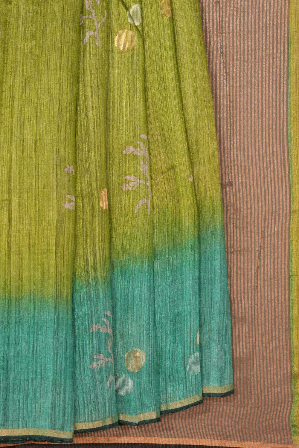 Tussar Silk Geometric Printed Saree