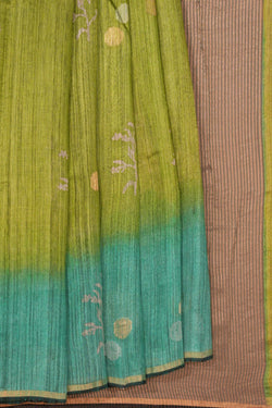 Image of Tussar Silk Geometric Printed Saree