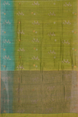 Image of Tussar Silk Geometric Printed Saree